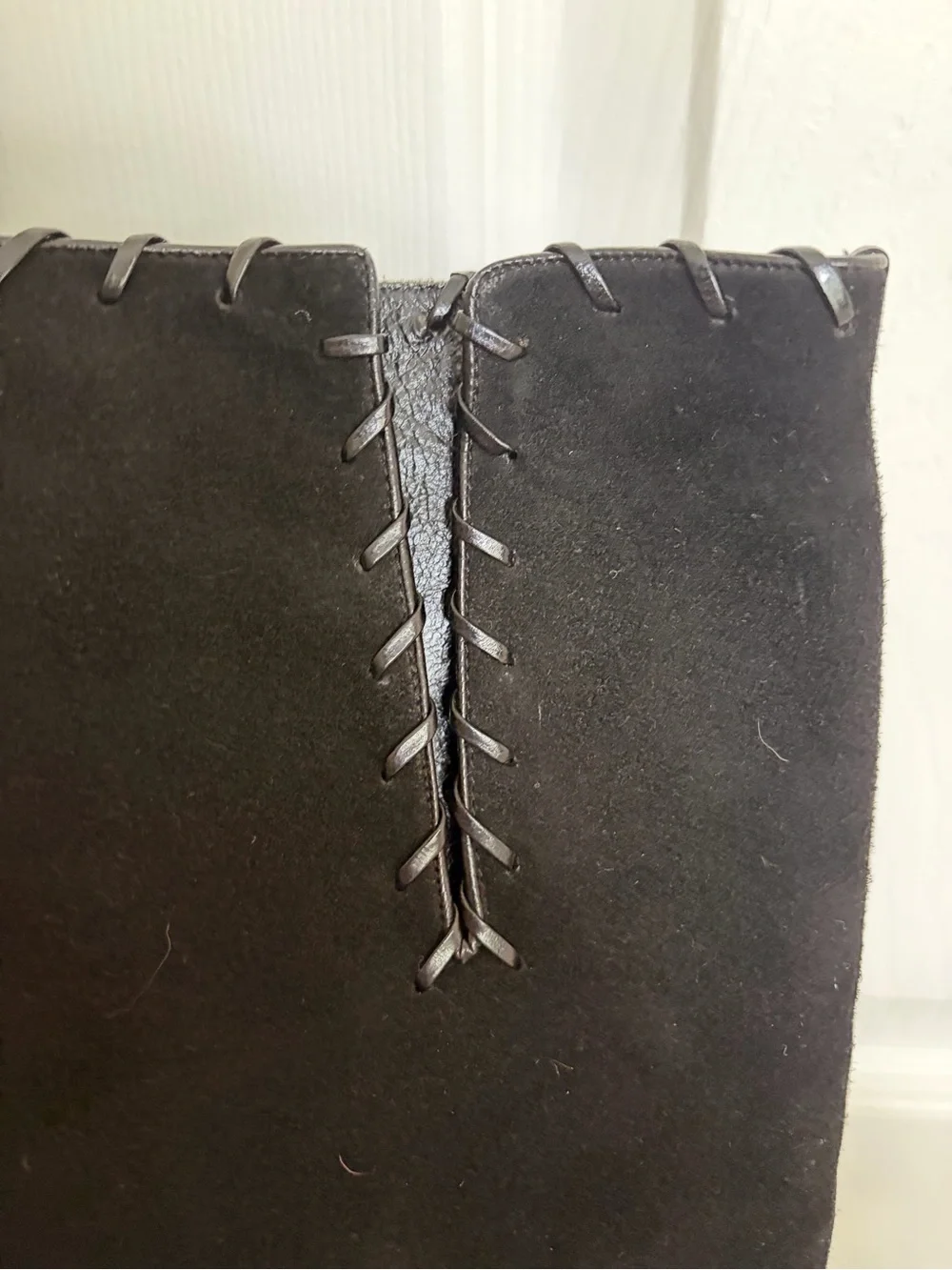 Manolo Blahnik Black Suede Over-the-Knee Pointed-Toe Stiletto Boots
